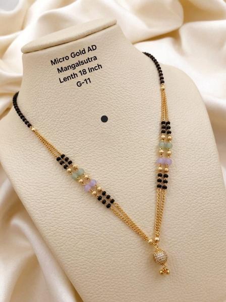 Micro gold ad manglsutra G 11 Wholesale artificial jewelry suppliers in Mumbai